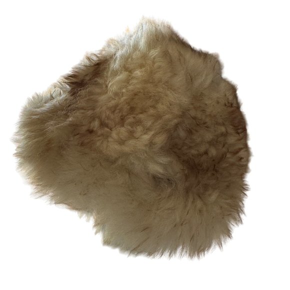 Dyed Italian Lamb beige fur hat band diameter 7 inches made in Italy - Picture 2 of 9